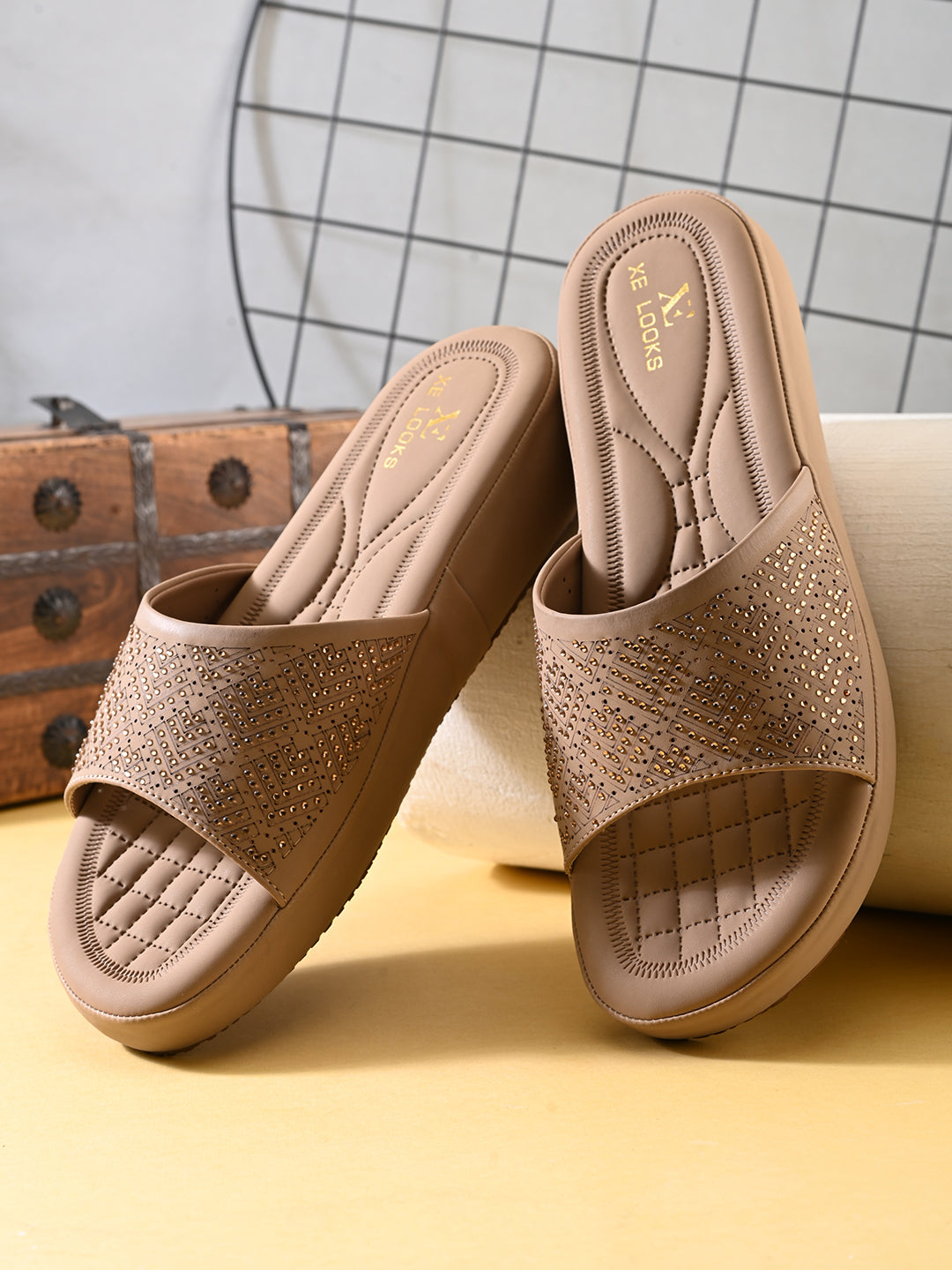 Classic Fancy Wedge Slippers for Women