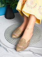 Embroidered Floral Cut-Out Design Mules