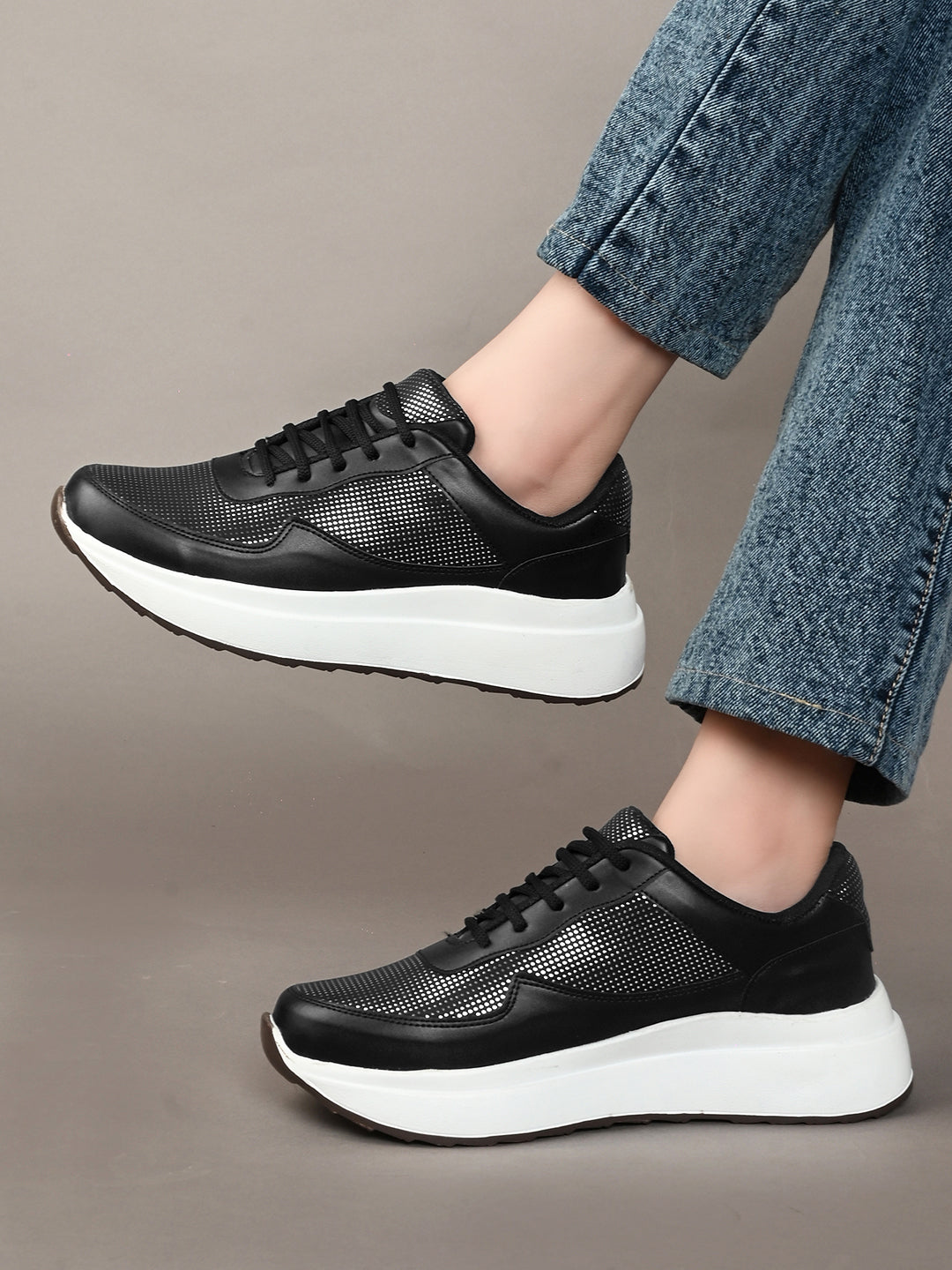 Trendy Attractive Fancy Lace up Sneakers Shoes - Main Image