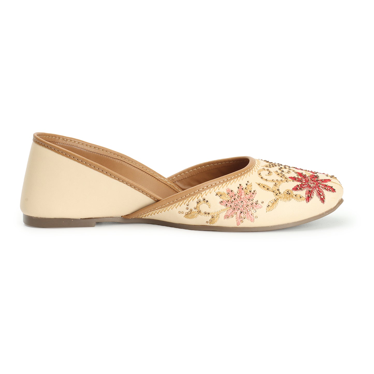 Attractive Flower Design Fancy Ethnic Punjabi Juttis