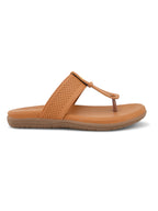 Synthetic Leather with Cushioned Sole, Slip-On Slippers