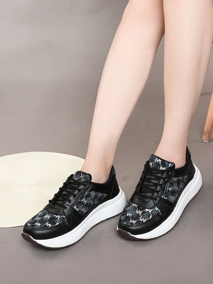 Soft lace up sneakers attractive lightweight Sneaker Shoes