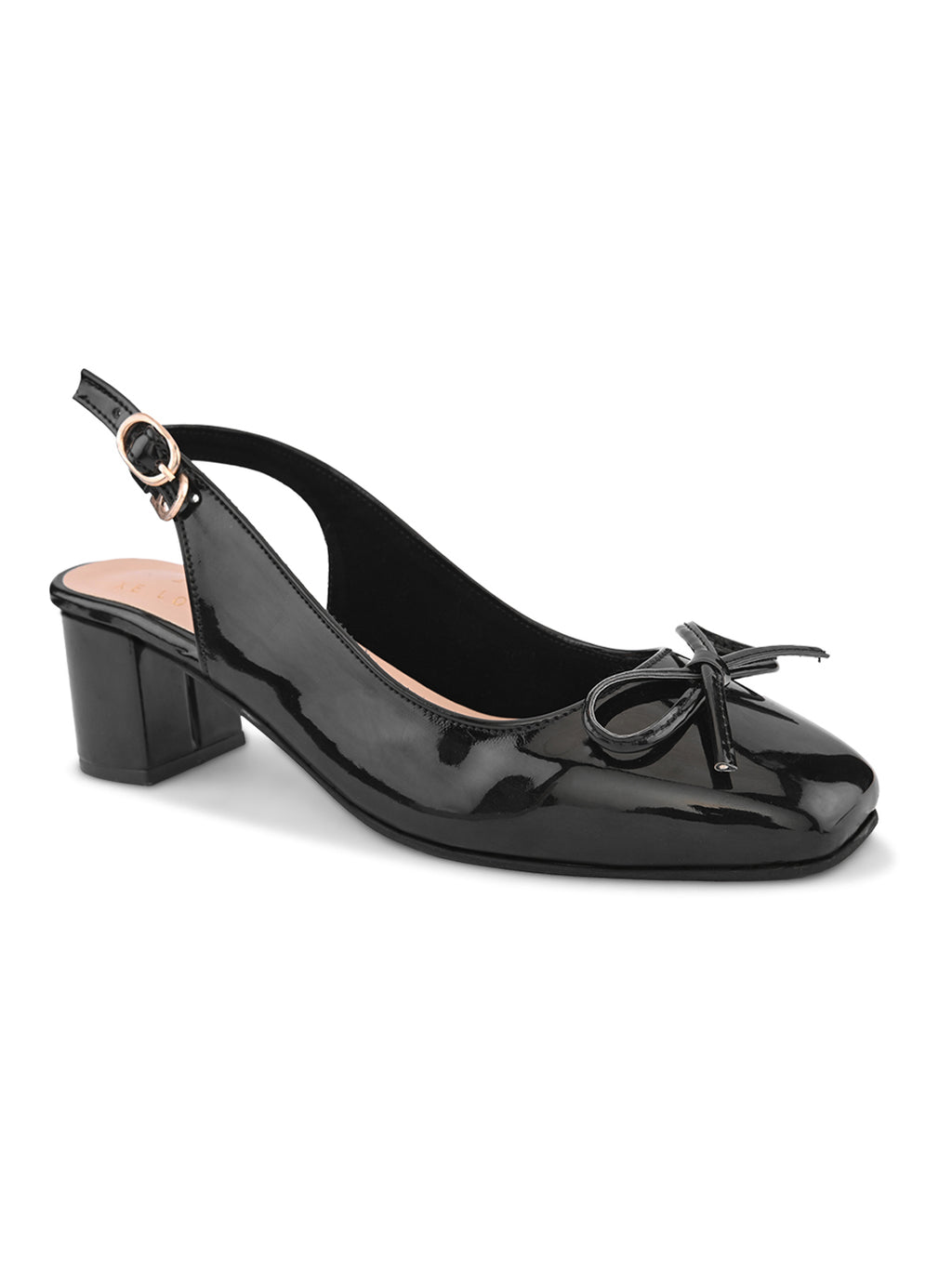 Elegant Bow Detail Slingback Block Heels