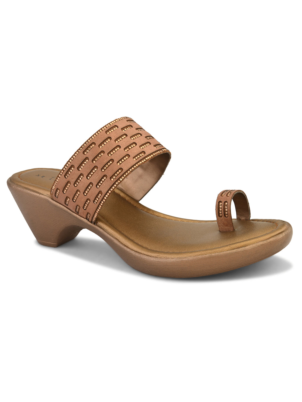 Wedge Toe-Ring Sandals Perforated Pleated Upper Strap