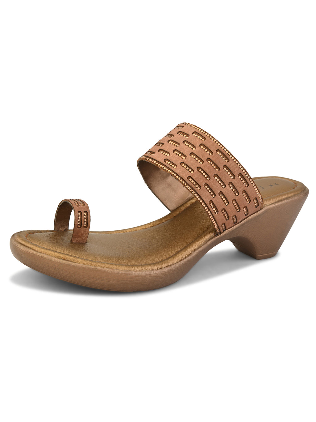 Wedge Toe-Ring Sandals Perforated Pleated Upper Strap