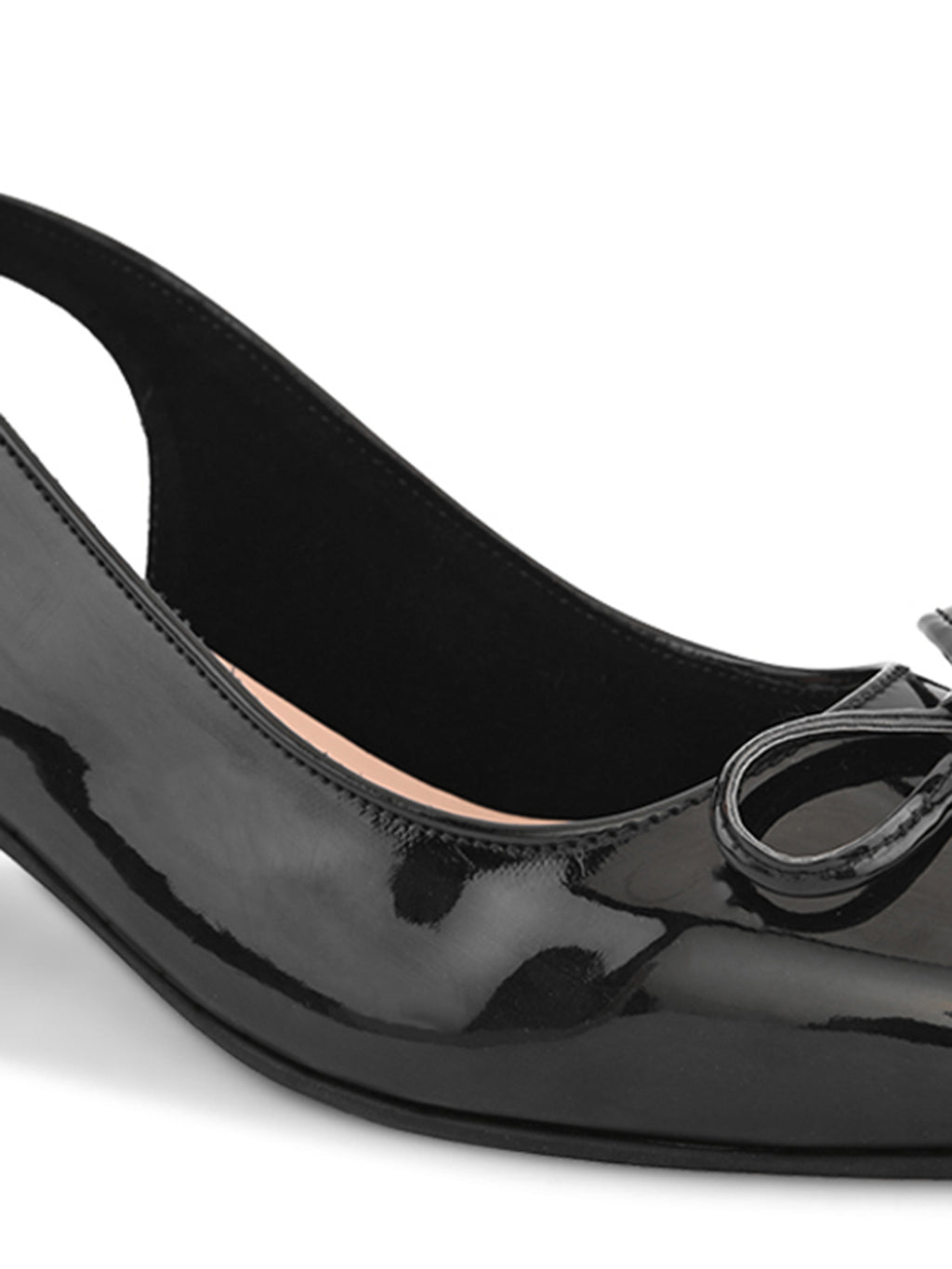 Elegant Bow Detail Slingback Block Heels