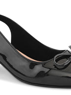 Elegant Bow Detail Slingback Block Heels