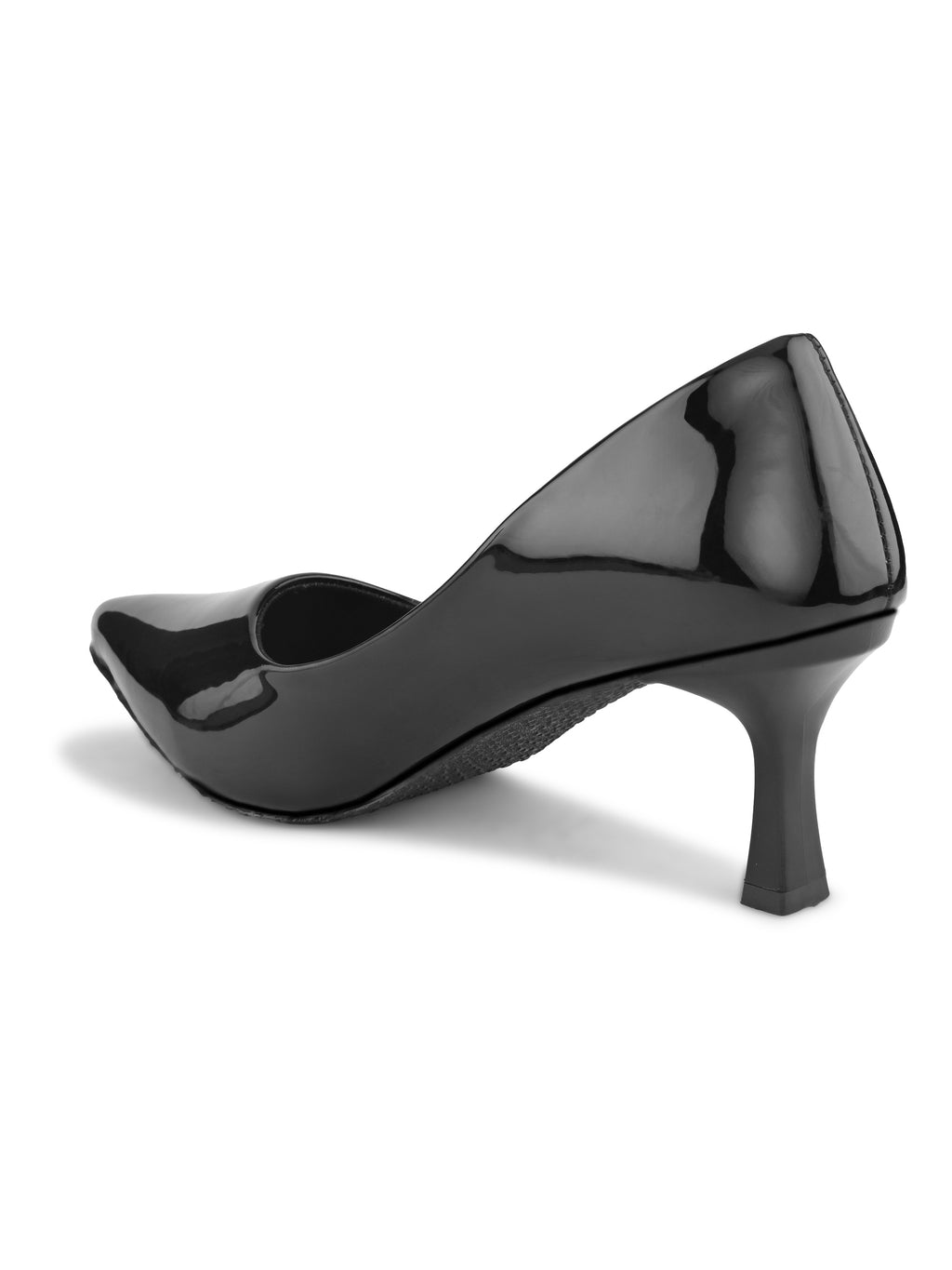 Glossy Pointed Toe Cushioned Slip-On Pumps