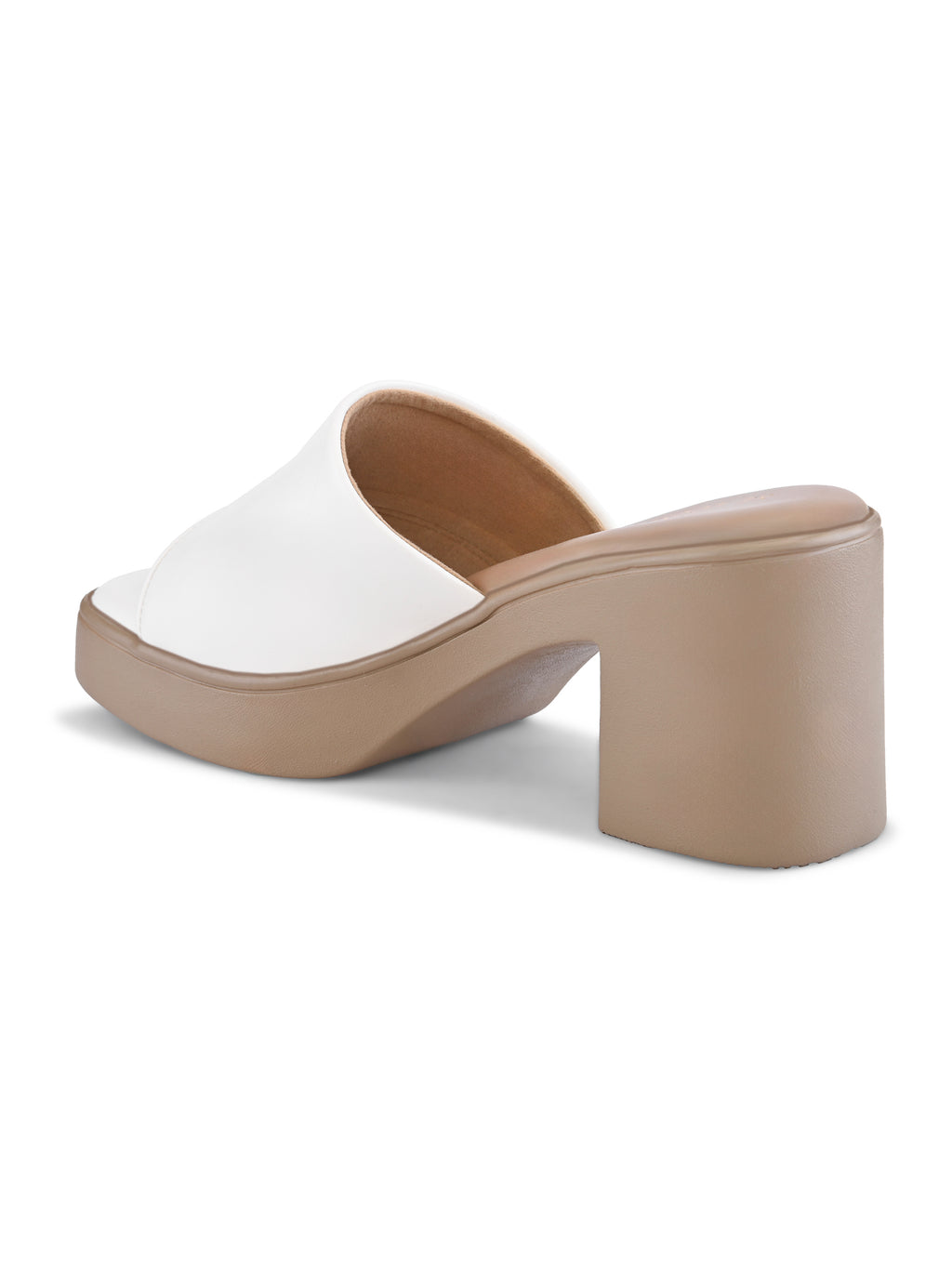 Cross Strap Cushioned Slip-On Block Heel Sandals