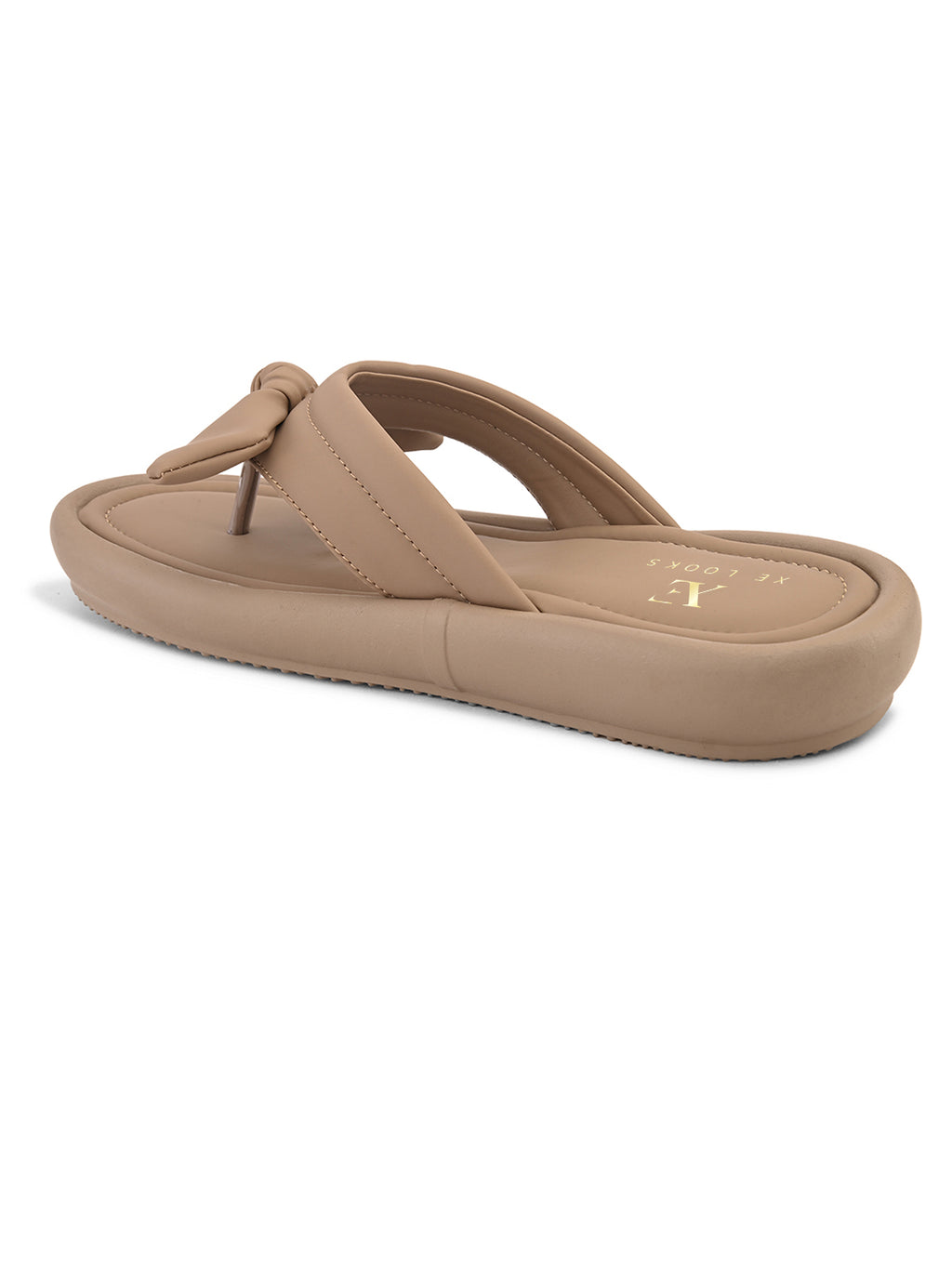 Elegant Bow Detail Embellished Slip-On Flats