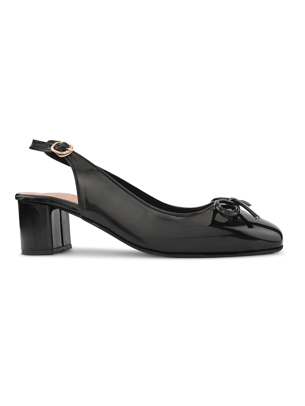 Elegant Bow Detail Slingback Block Heels