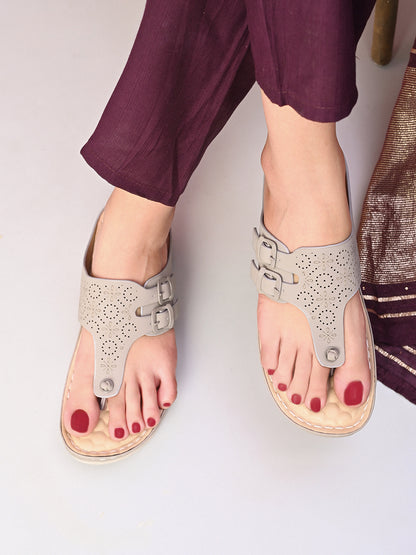 Graceful & Durable Buckle Design Doctor Slippers