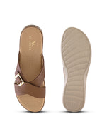 Classic Buckle Accent Cushioned Comfort Flat Slippers