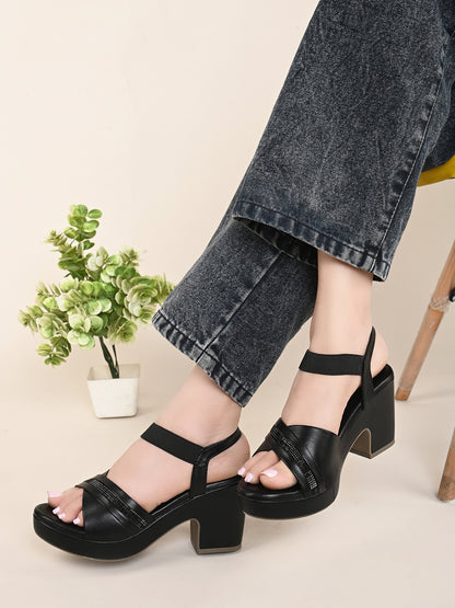 Attractive and Stylish Block Heel With Ankle Straps