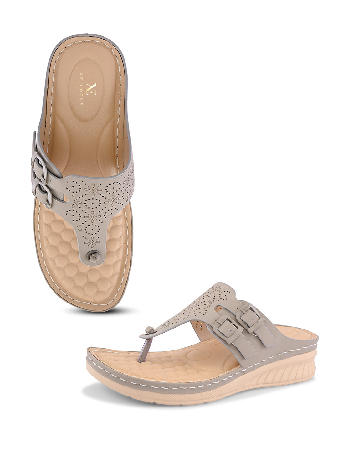 Graceful & Durable Buckle Design Doctor Slippers