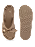Elegant Bow Detail Embellished Slip-On Flats