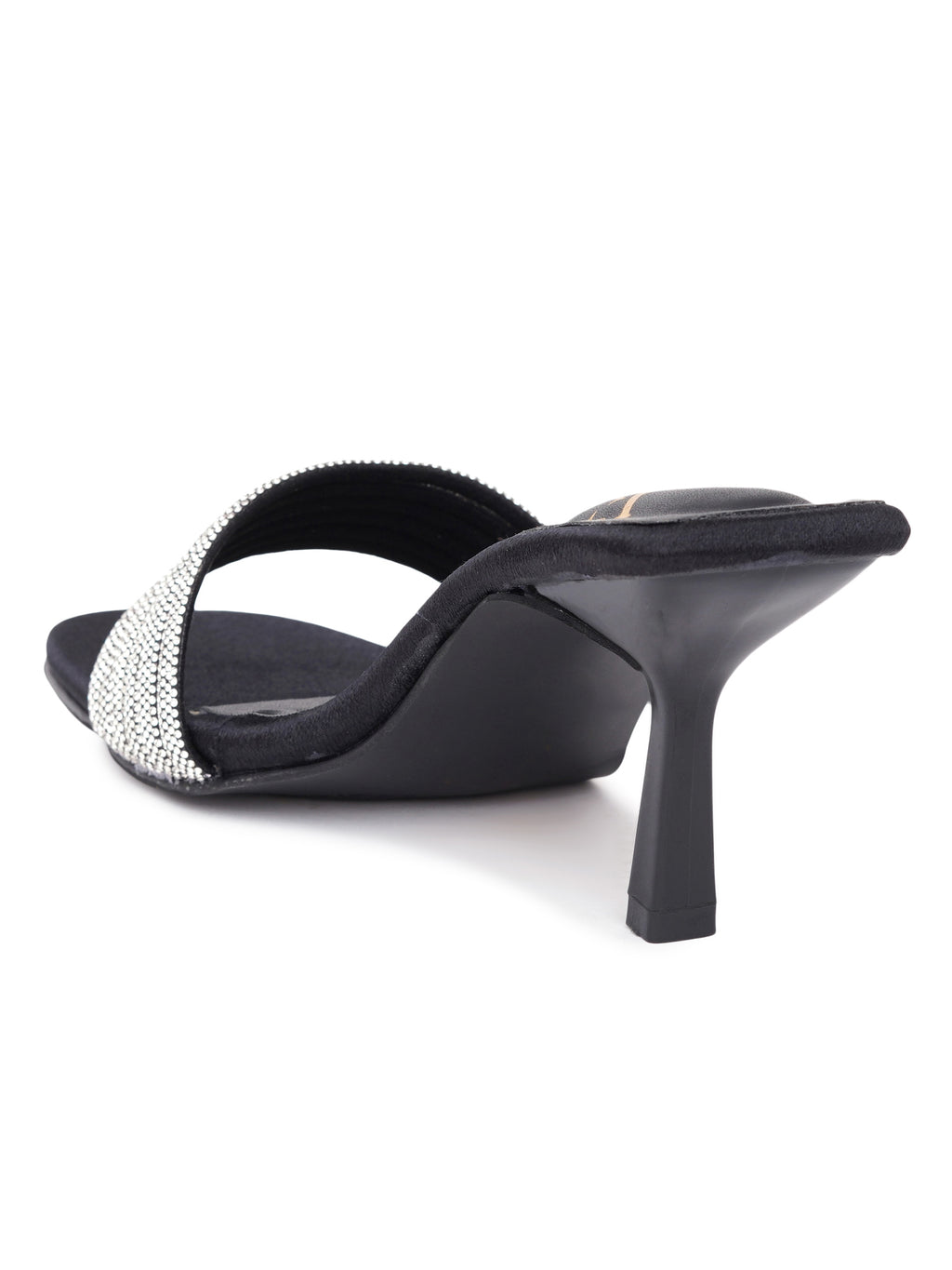 Rhinestone Strap Comfort Heel Sandals