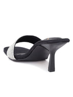 Rhinestone Strap Comfort Heel Sandals