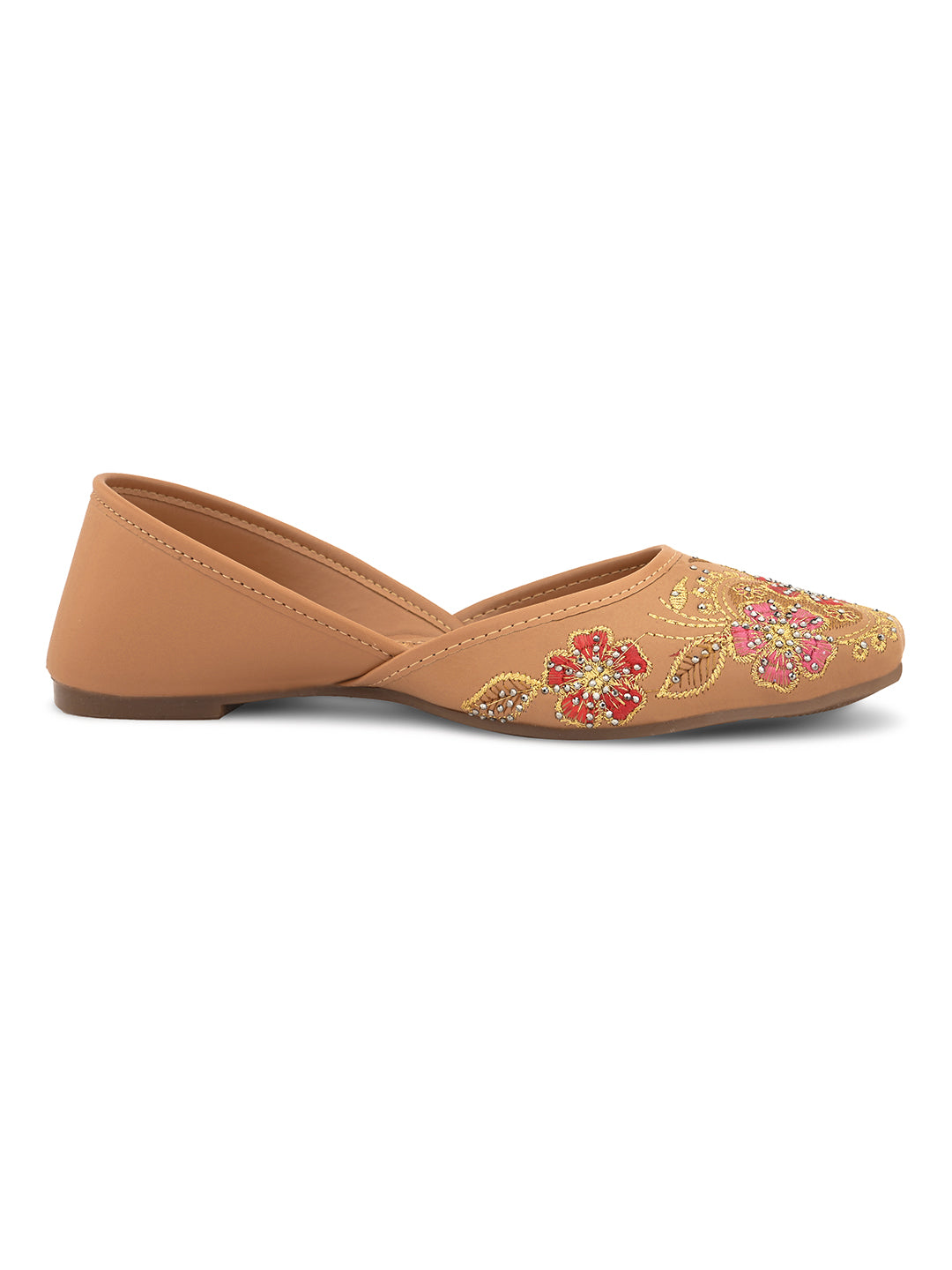 Embroidered Floral Pattern Traditional Juttis