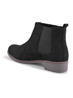 Side Elastic Cushioned Low Block Heel Ankle Boots