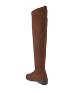 Stretch-Fit Over-the-Knee Low Block Heel Boots