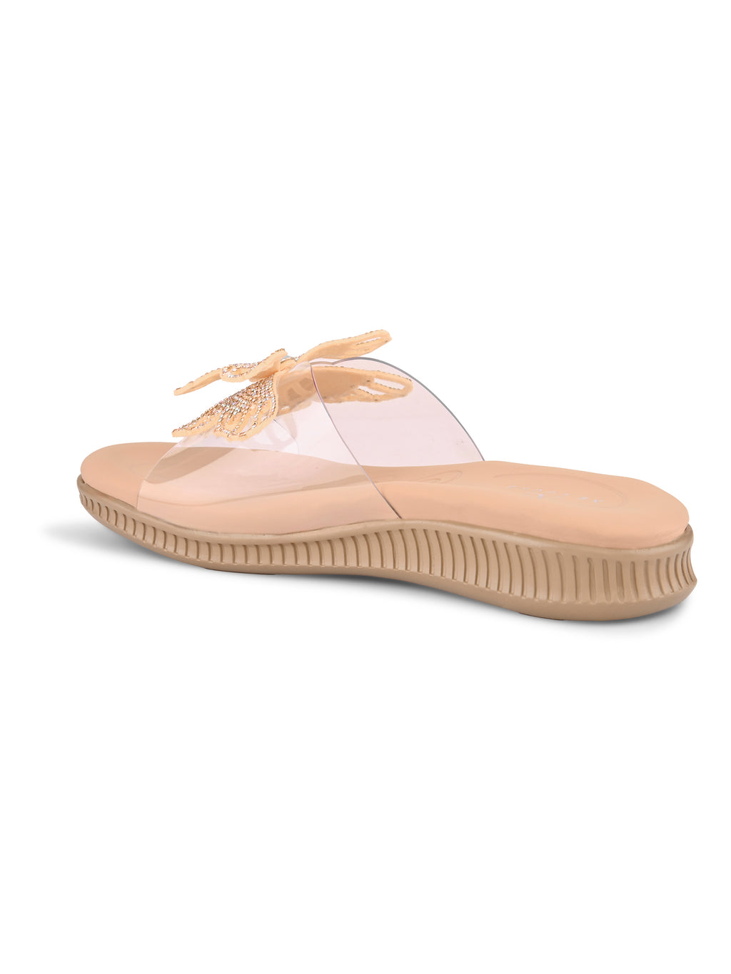 Crystal Butterfly Transparent Comfort Cushion Slides
