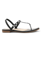 Stylish Studded Strappy Thong Flat Sandals