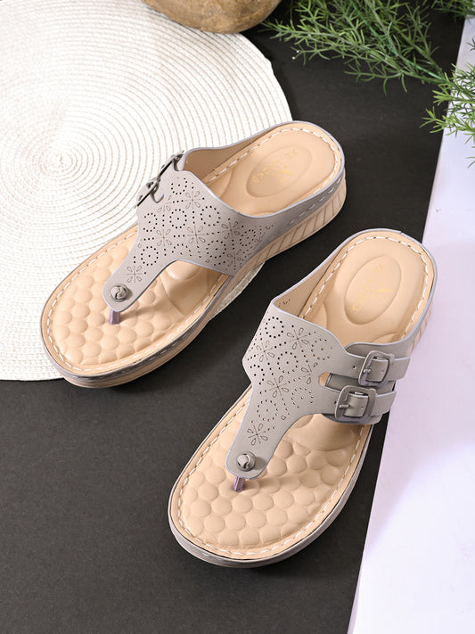 Graceful & Durable Buckle Design Doctor Slippers