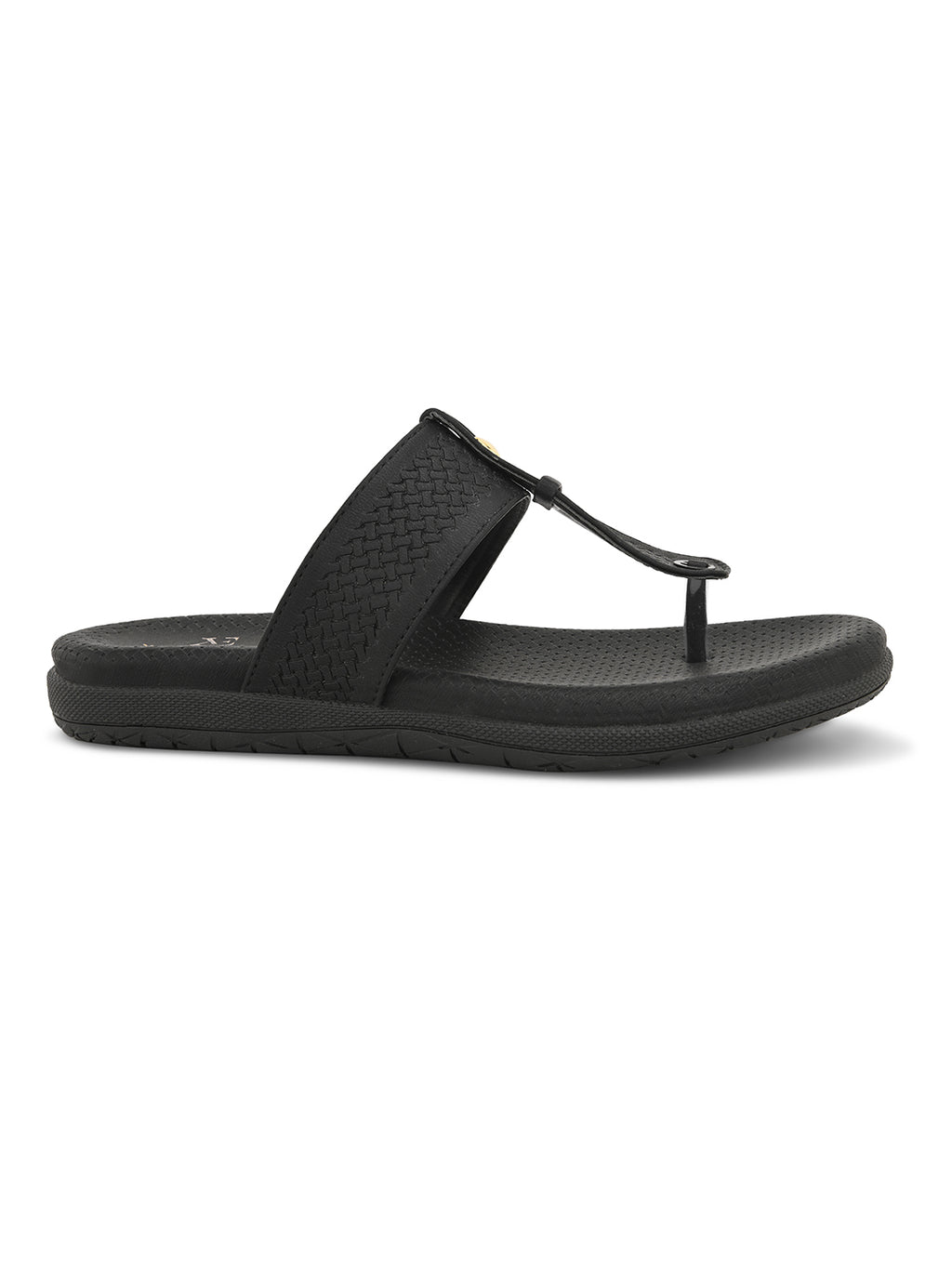Synthetic Leather with Cushioned Sole, Slip-On Slippers