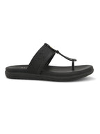Synthetic Leather with Cushioned Sole, Slip-On Slippers