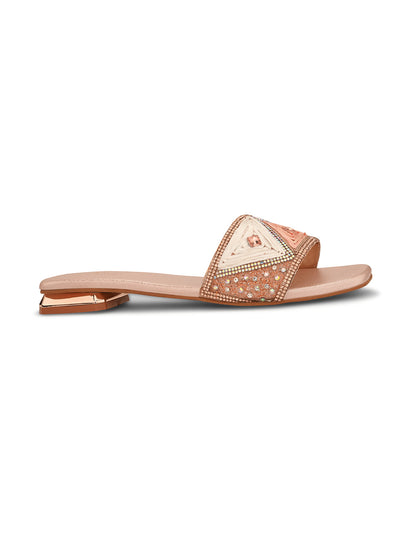 Chic & Classy Embellished Flat Slippers