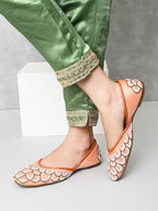 Ethnic Pearl & Bead Handcrafted Punjabi Juttis