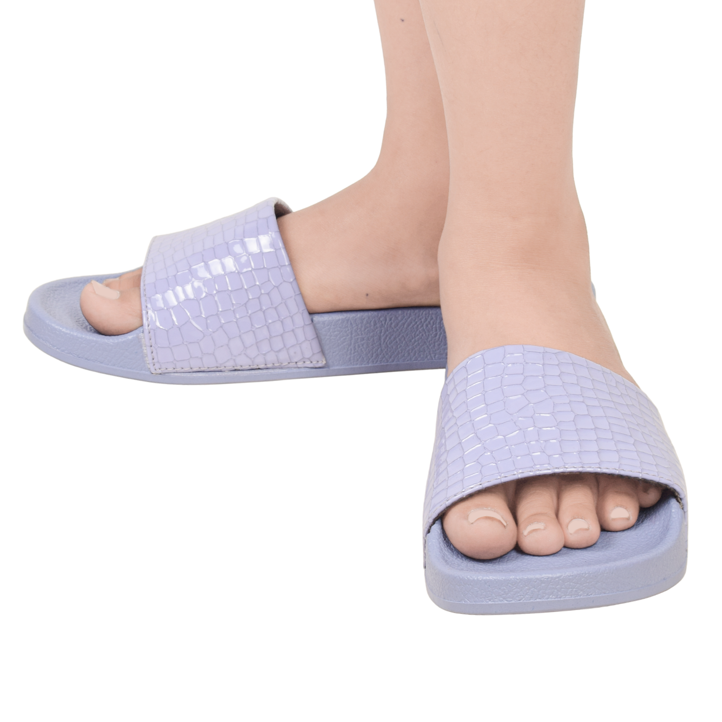 Croco Textured Design Comfortable Daily Use Sliders