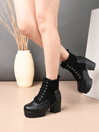 Women’s Lace-Up Platform Ankle Boots