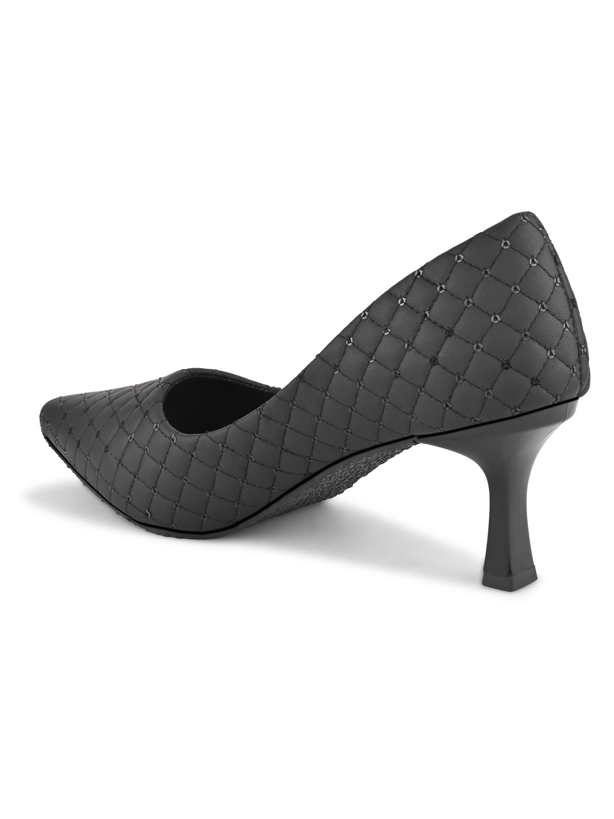 Quilted Pointed Toe Cushioned Slip-On Pumps