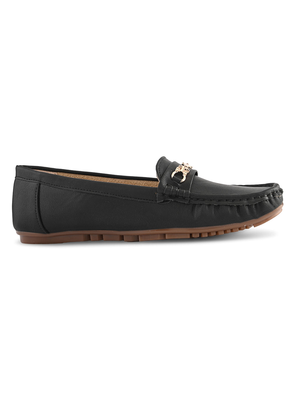 Classic Loafers with Metal Detail With Soft Insole Flats