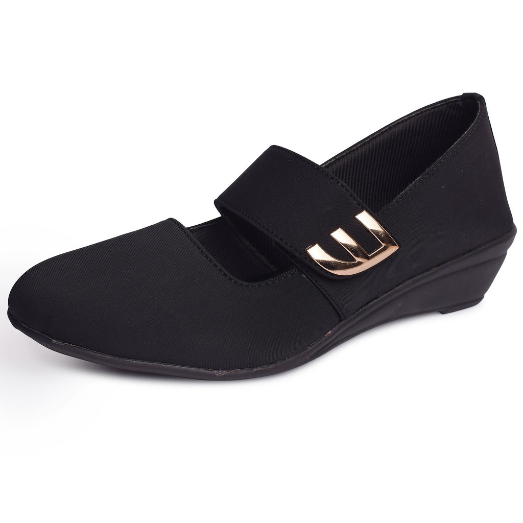 Classic & Timeless Stylish Buckle Wedge Heel Ballerinas