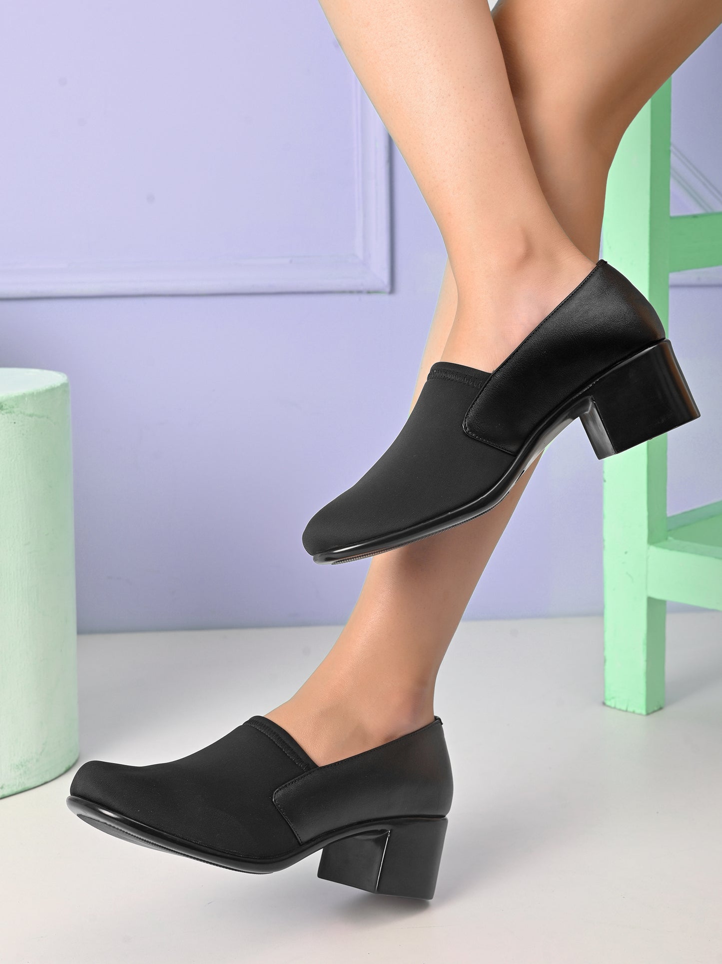Soft & Supportive Slip-Ons Formal Block Heel Shoes