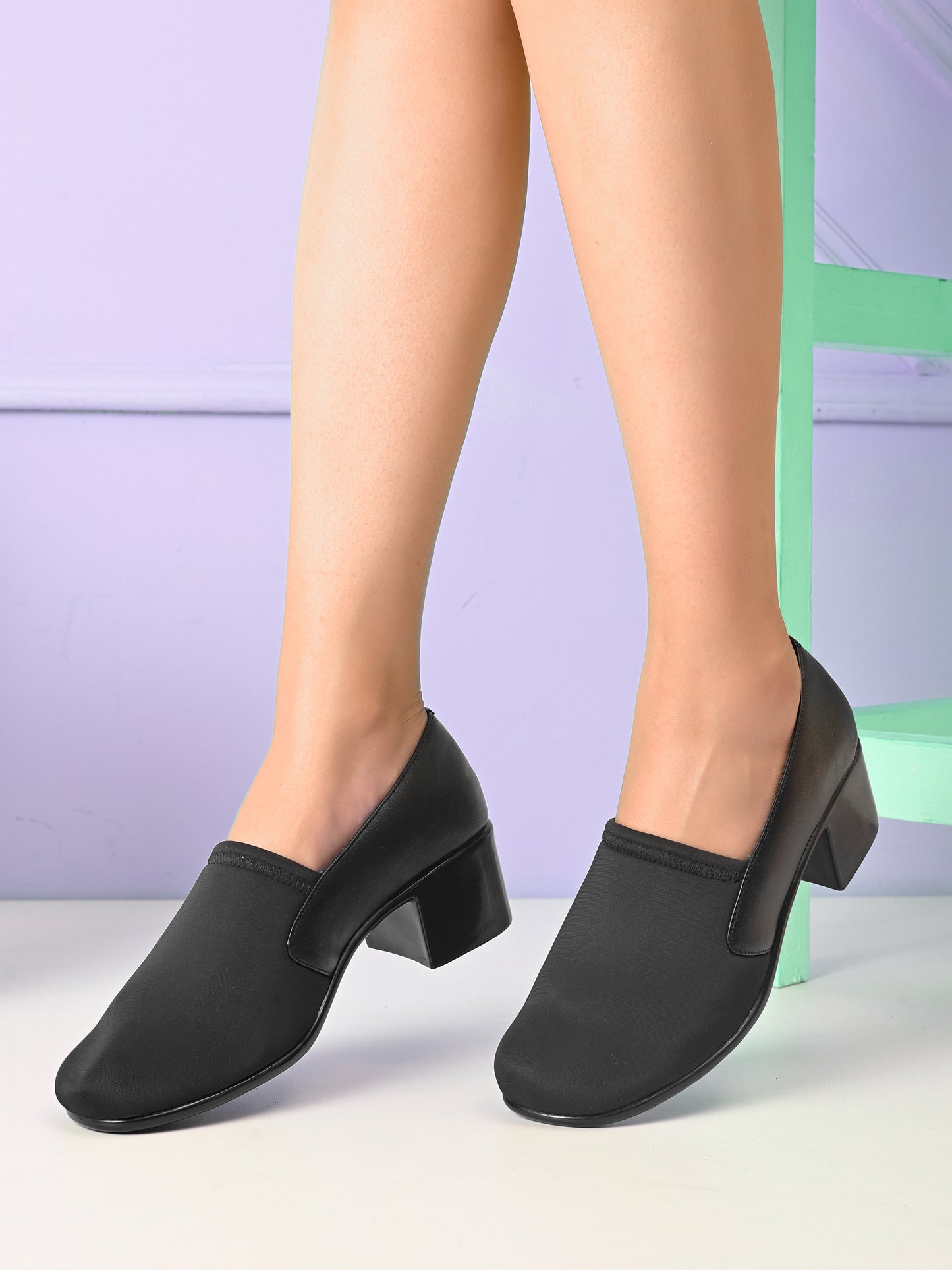 Soft & Supportive Slip-Ons Formal Block Heel Shoes