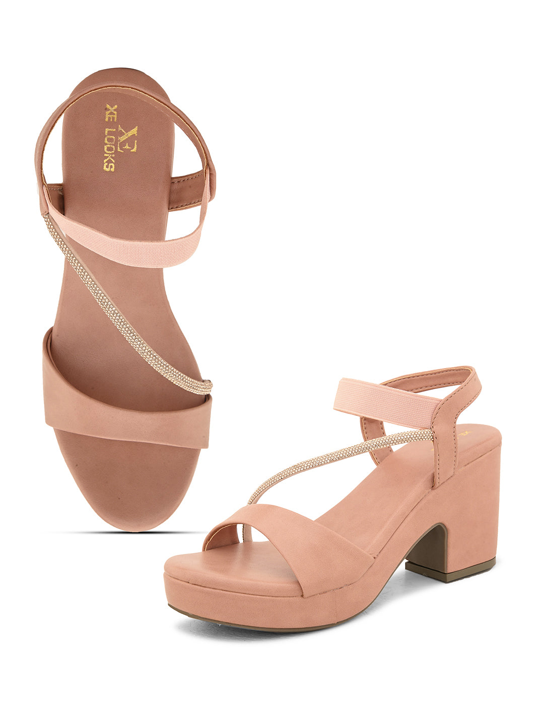 Comfortable Fancy & Charm Block Heel Sandal With Ankle Strap