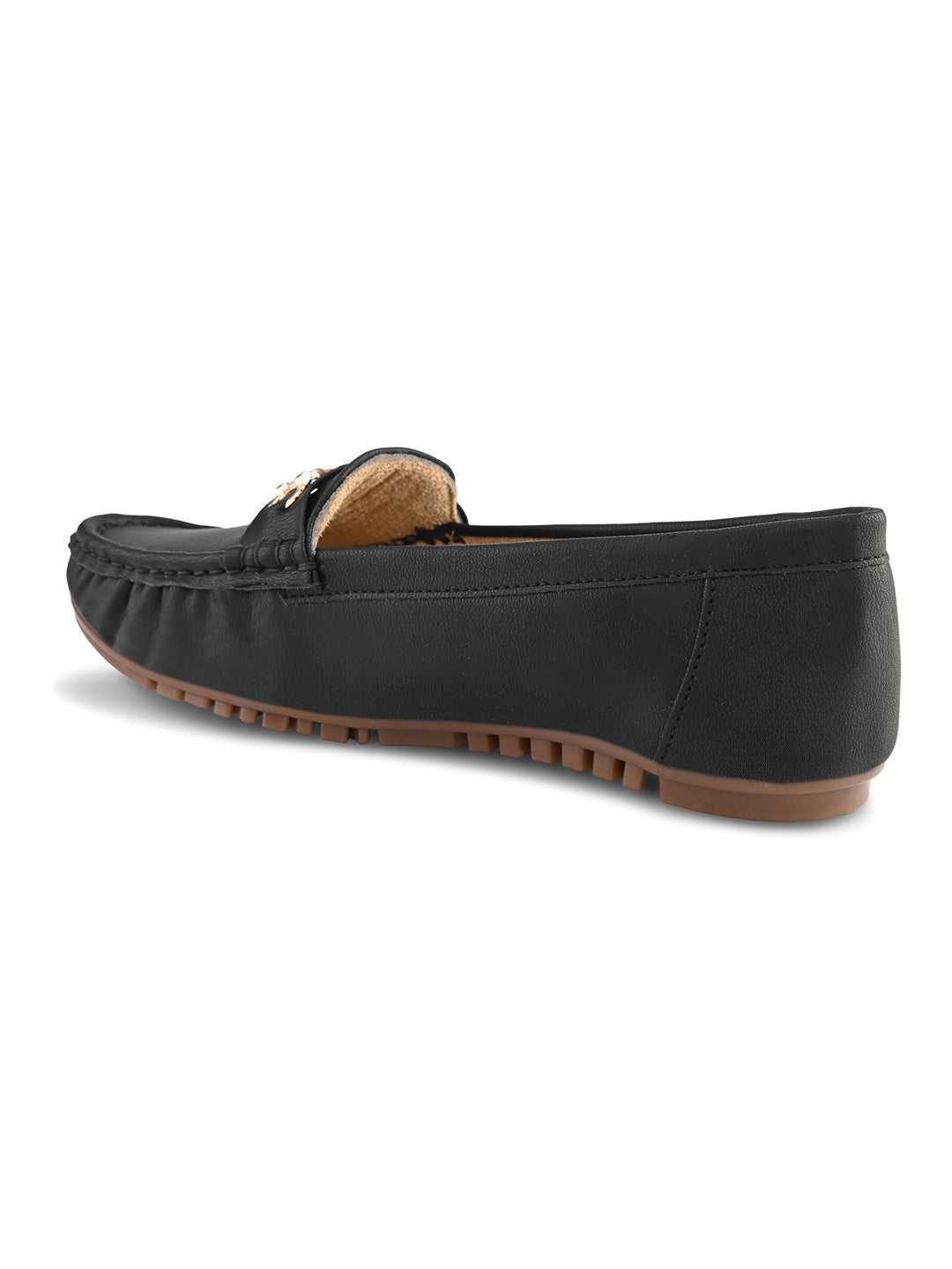 Classic Loafers with Metal Detail With Soft Insole Flats
