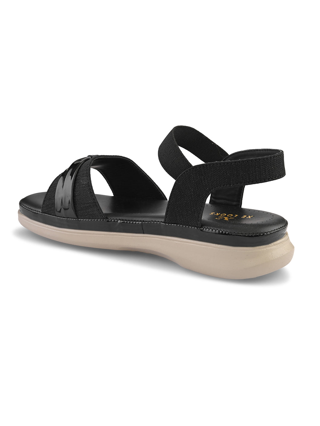 Elegant Bow Detail Comfort Sandals With Secure Ankle Strap