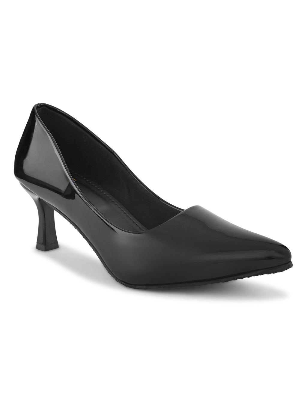 Glossy Pointed Toe Cushioned Slip-On Pumps