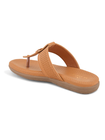 Comfortable Synthetic Leather Slip-On Slippers with Cushioned Sole