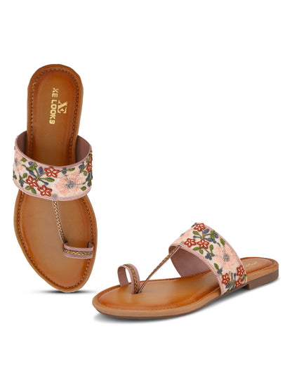 Women's Ethnic Slip-On Flat Slippers & Traditional Footwear  & Girls