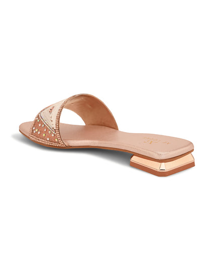 Chic & Classy Embellished Flat Slippers