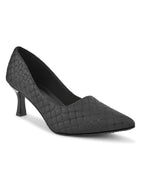 Quilted Pointed Toe Cushioned Slip-On Pumps