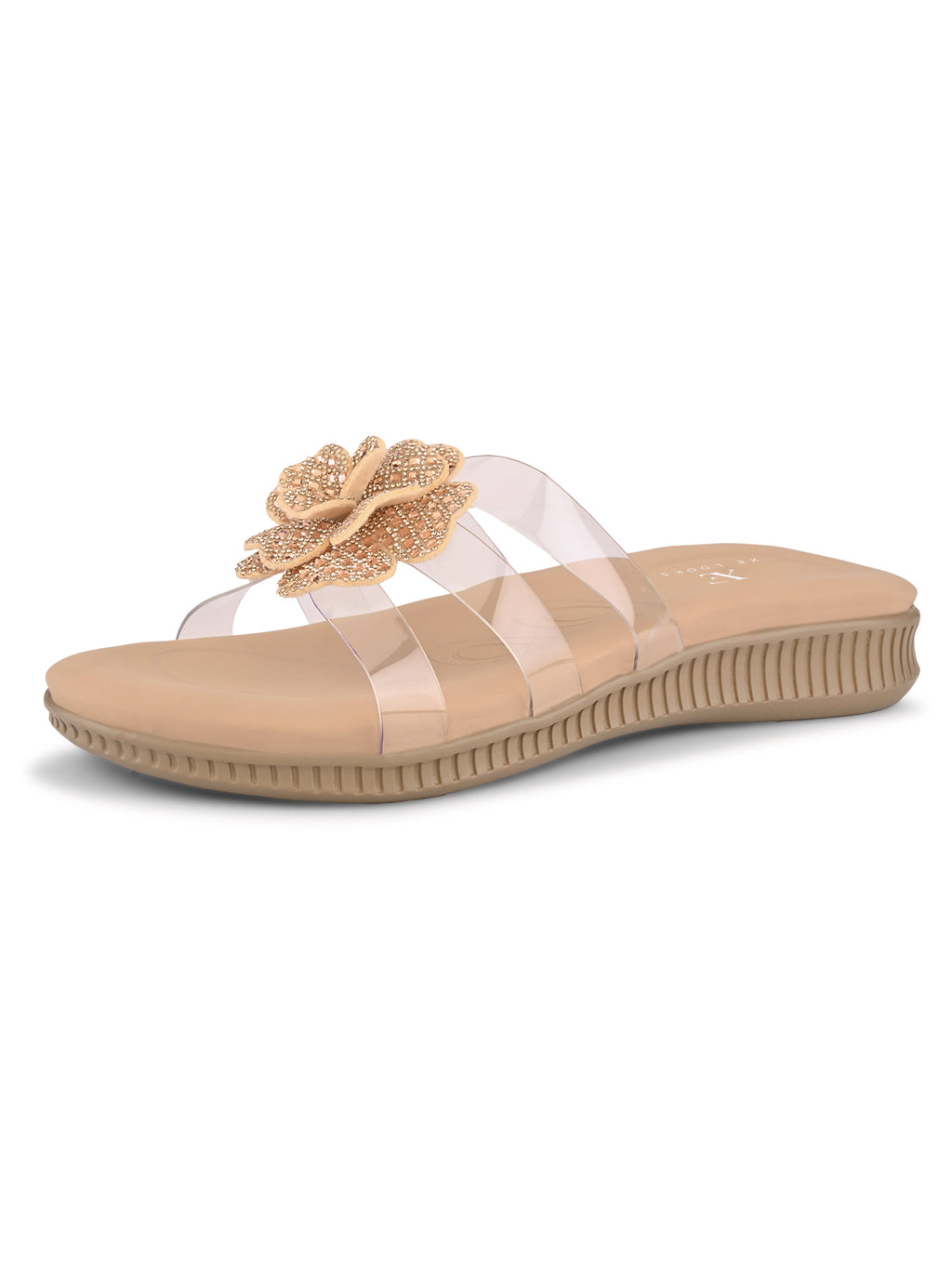 Crystal Rose Transparent Comfort Cushion Slides