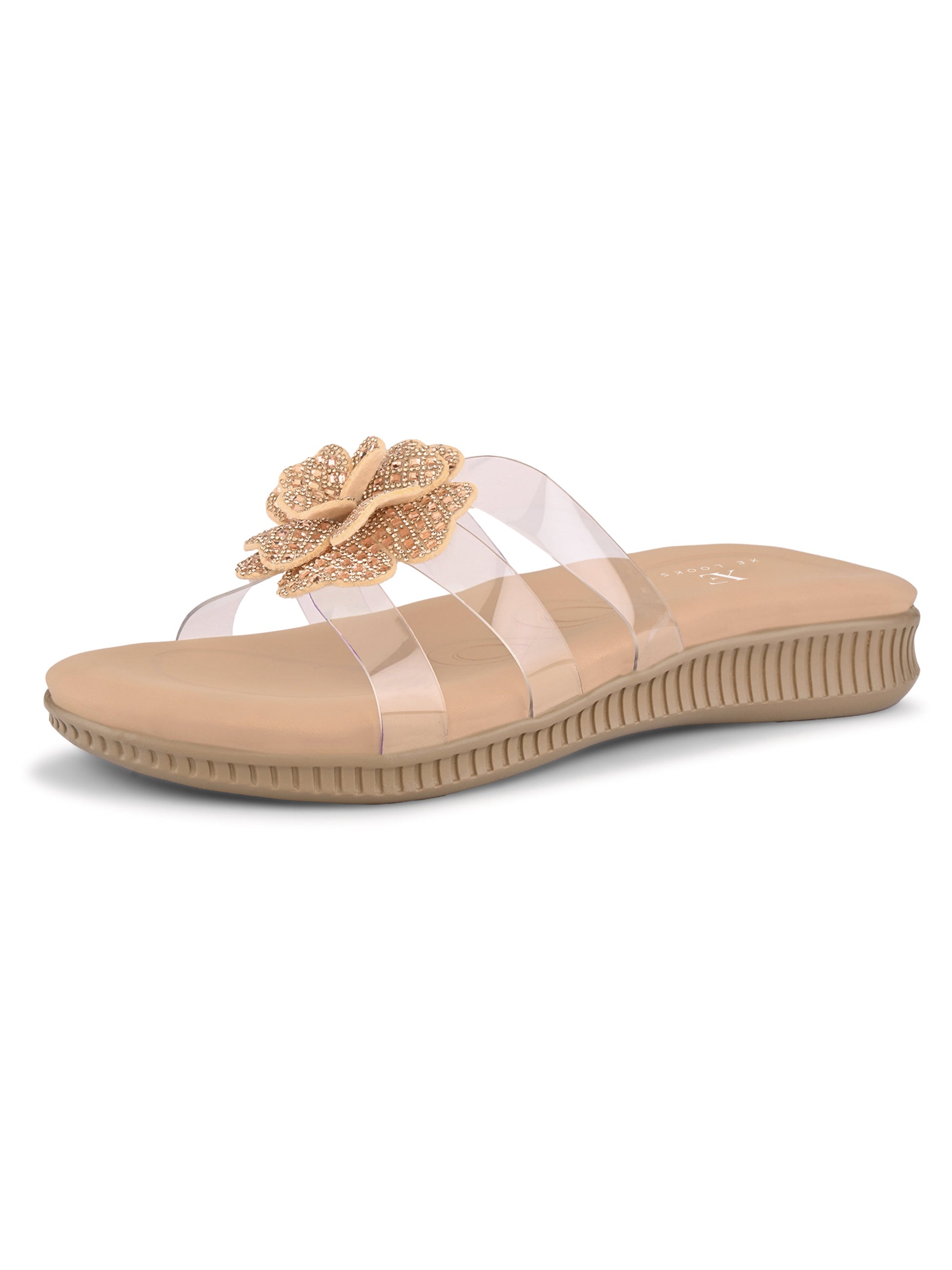 Crystal Rose Transparent Comfort Cushion Slides