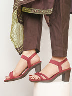 Bold & Trendy , Soft Block High Heels Sandals